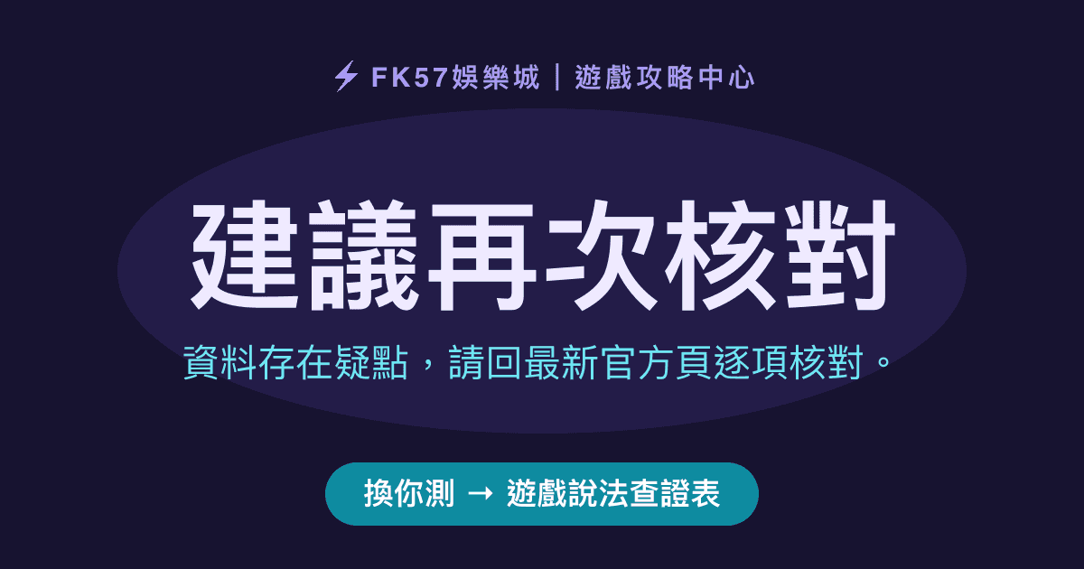 建議再次核對｜遊戲說法查證表結果圖